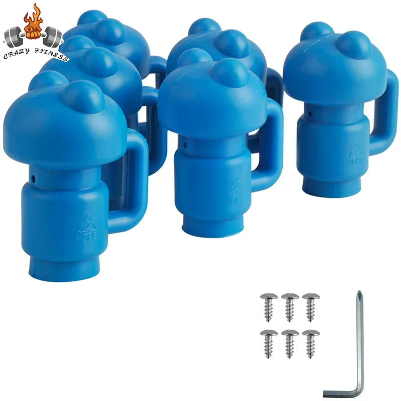 6Pcs Trampoline Enclosure Pole Caps with Screws 0.98/1.26/1.5&rdquo;Diameter Waterproof Durable Safety Leisure Spare Part for Net Hook Trampoline End Cap