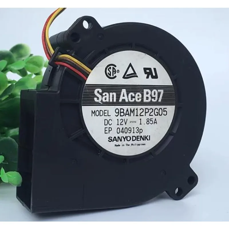 

New CPU Cooler Fan for Sanyo 9BAM12P2G05 12V 1.85A 9733 1U2U Server Blower Turbine Cooling Fan 97x97x33mm