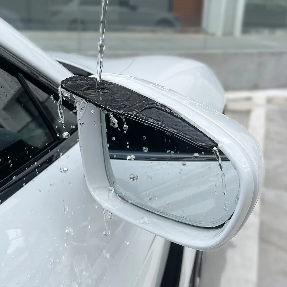 2Pcs Car Rain Eyebrow Rearview Mirror Visor Sticker Carbon Fiber Texture Accessories For Mazda CX5 CX 5 KE KF AWD Skyactiv CX-5 rearview mirror rain shield rearview mirror rain eyebrow car rearview mirror visor rearview mirror rain guard rearview mirror visor
