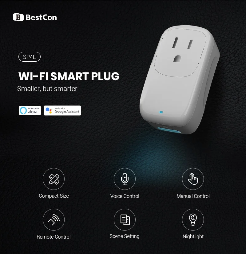 1/2/3/4Pcs Broadlink Sp4L-Us Presa Dimmer Intelligente Spina Wifi Funziona Con Alexa E Google Assitant, Ifttt