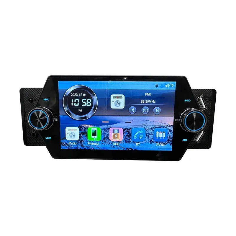 Universal 5inch Car Radio Player 1Din Car Mp5 Player Android Auto + Carplay Stereo Radio RCA Audio FM BT Mirror Link