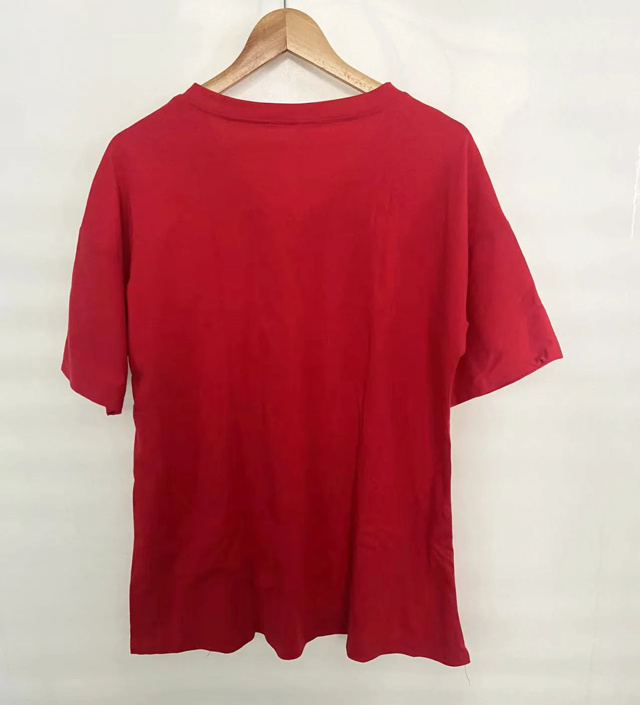 Women's Short Sleeve T Shirt - Cotton Broadcloth Polyester Fabric Top, Loose Fit Tee