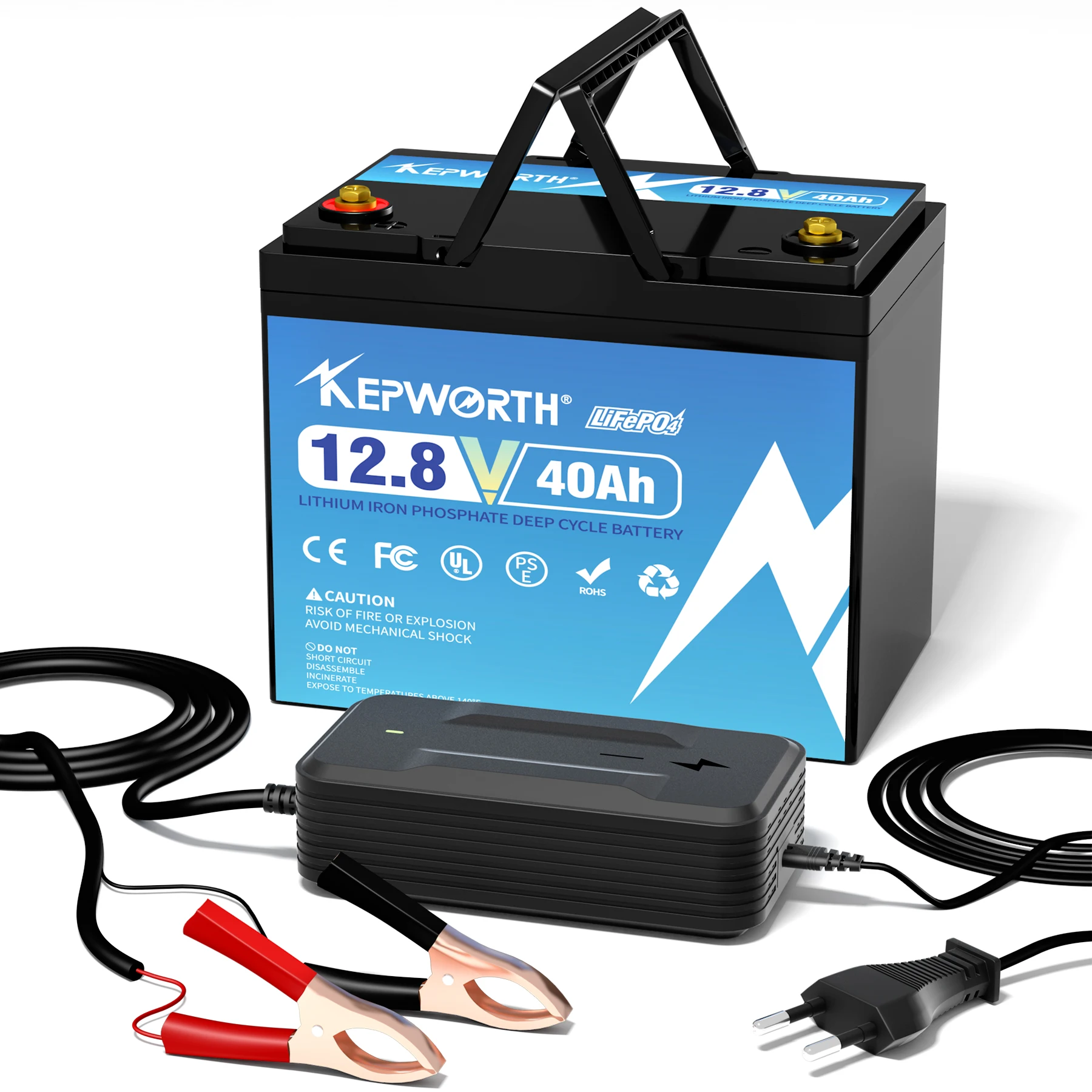  KEPWORTH 12V 60Ah LiFePO4 Battery Deep Cycle Lithium Iron  Phosphate Battery Built-in BMS Lightweight Maintenance-Free Perfect for  RV/Camping, Solar/Backup Power,Trolling,Motor/5-Years Warranty : Automotive