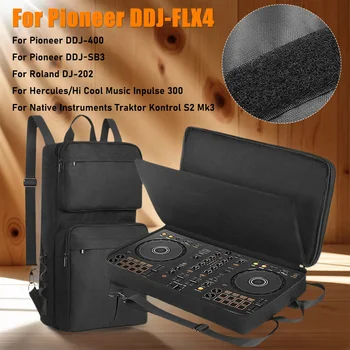 Zaino per DJ per Pioneer DDJ-400 DDJ-FLX4 e Roland DJ-202, Custodia per Mixer DJ, Borsa da Trasporto, Borsa da Viaggio con Tracolla Regolabile