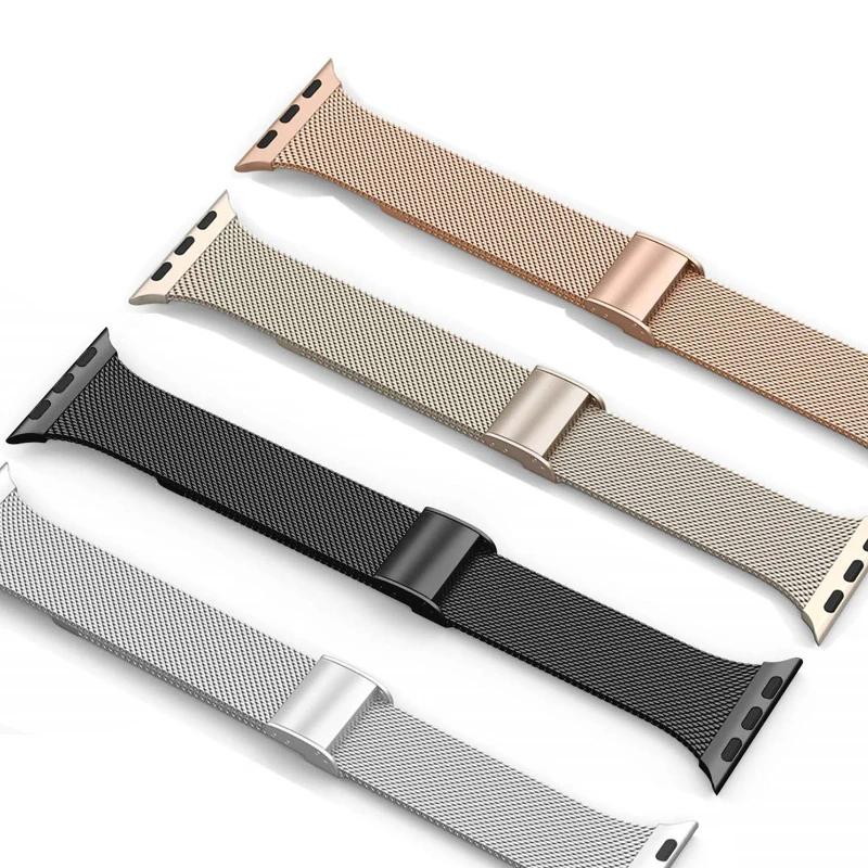 Sleek Metal Milanese Apple Watch Strap - Elegant Wristband Accessory