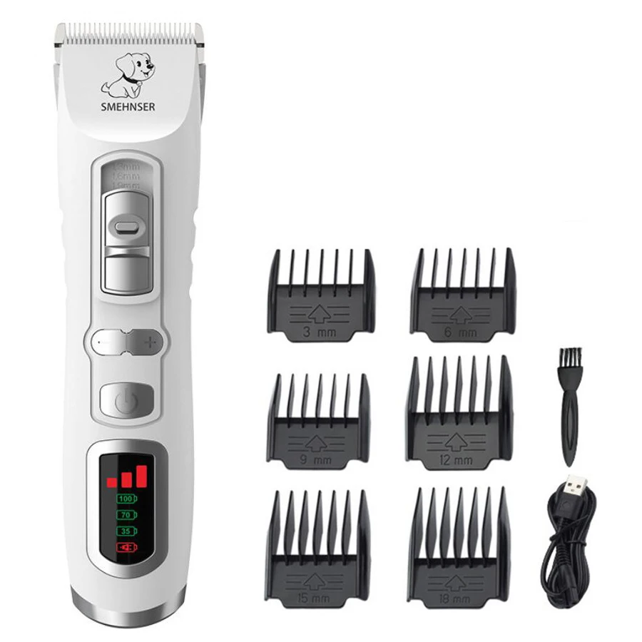 7000RPM Rechargeable Electric LCD Display Pet Hair Trimmer Dog Grooming