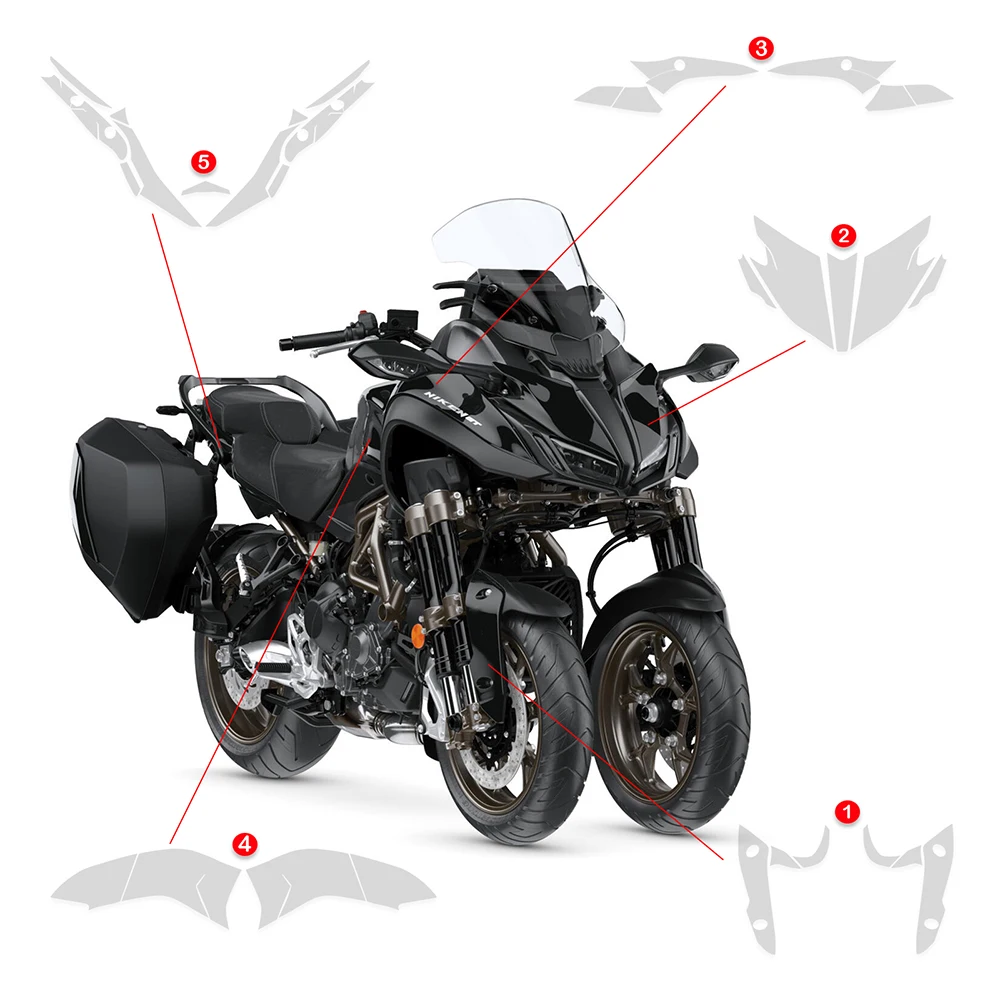 YAMAHA NIKEN GT 2019-2025 PPF 오토바이 페인트 보호용 페어링 보호용 클리어 NikenGT TPU 안티 스크래치 필름