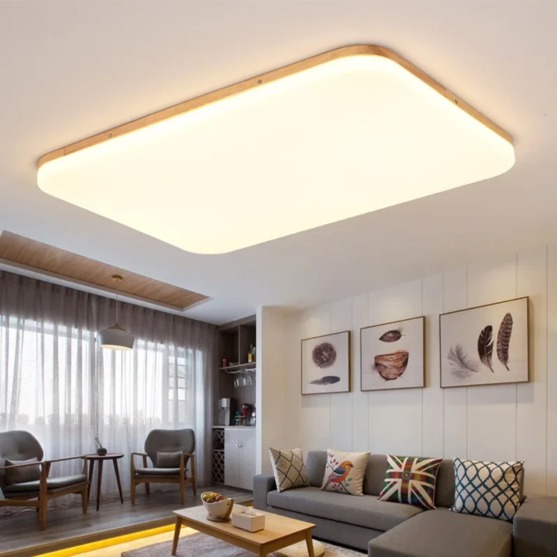 

LED Ceiling Lights Square Eye Protection Nordic Modern Rectangular Living Room Decor Atmospheric Simple Bedroom Light Lamps