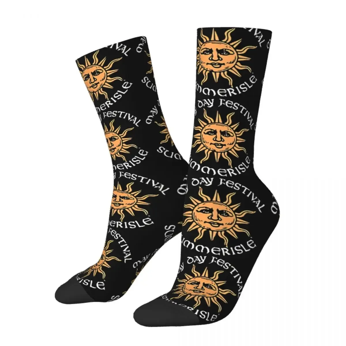 

Funny Crazy Sock for Men Summerisle Hip Hop Vintage Horror Movies Happy Pattern Printed Boys Crew Sock Casual Gift