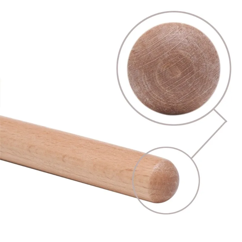 2pcs 8" Natural Hardwood Claves-Classic Wooden Percussion Instruments for Rhythm & Classroom Use
