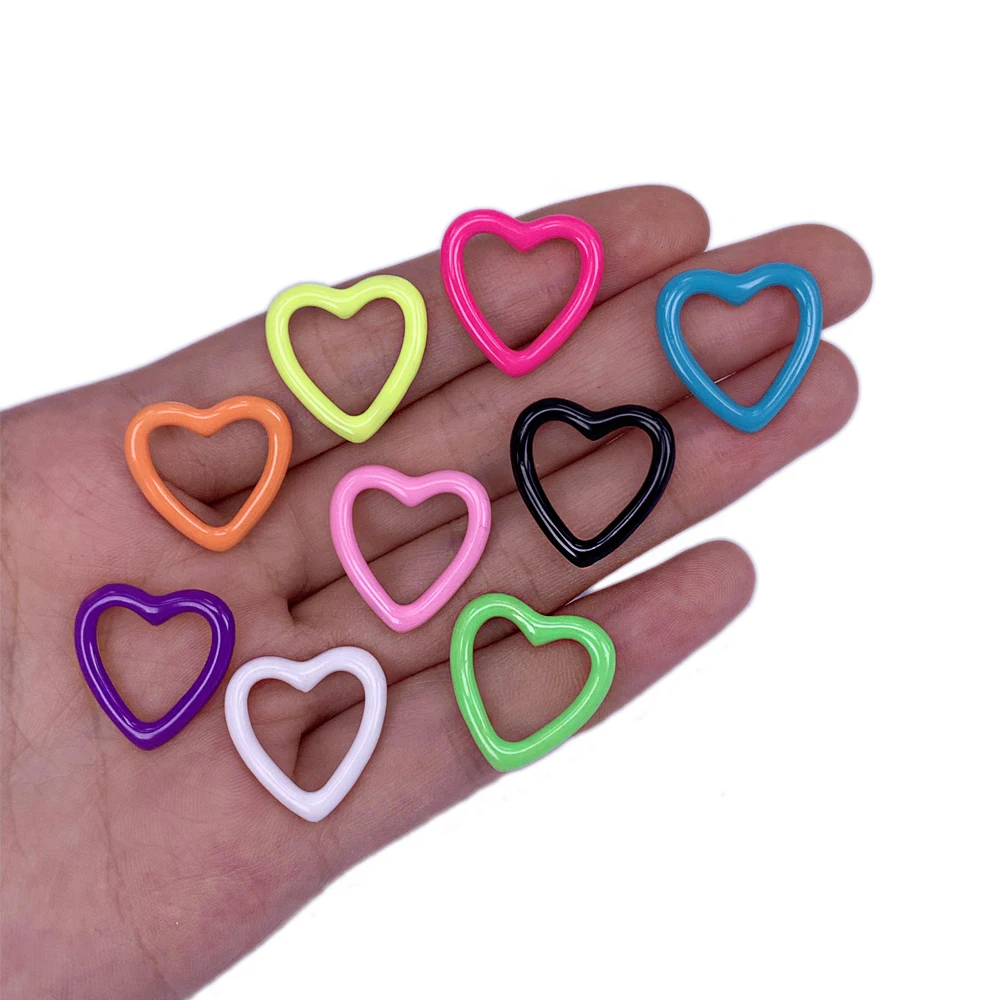

Simple Fashion Color Girl Love Heart Enamel Pendant Metal Necklace Bracelet Accessories For Women Couple Jewelry Making