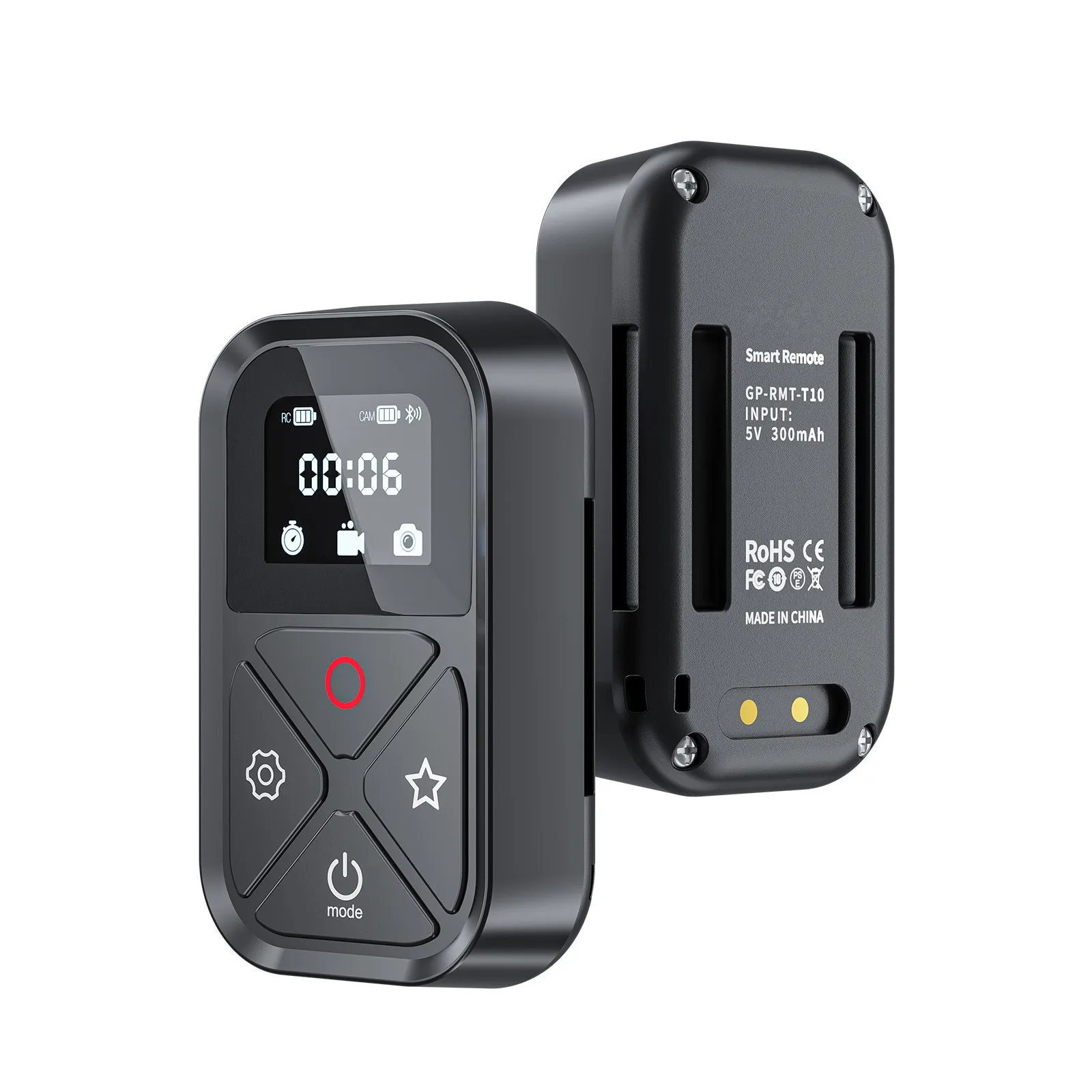 ABS+TPU Bluetooth Remote Controller With Cable For GoPro hero 10 9 8 Max Camera 80M Wireless Control Action Camera
