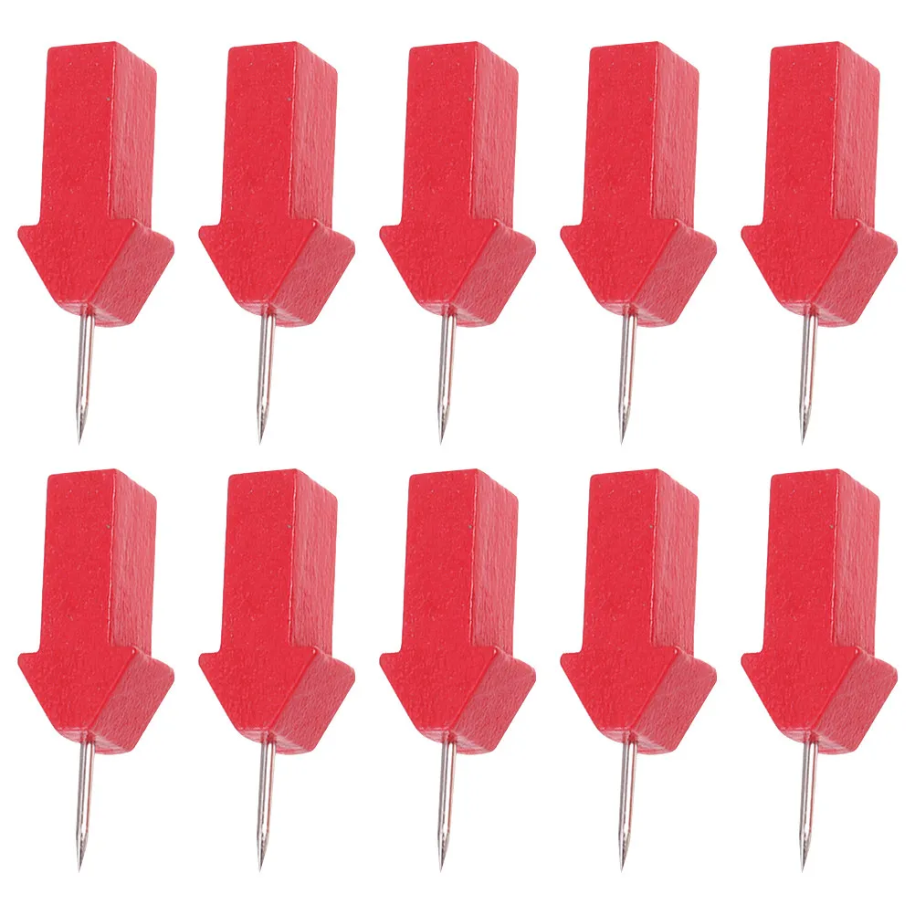 50Pcs 빨간색 화살표 푸시핀 압정 크리 에이 티브 작은 드로잉 핀 편지지 DIY 도구 사무실 홈 학교 게시판지도