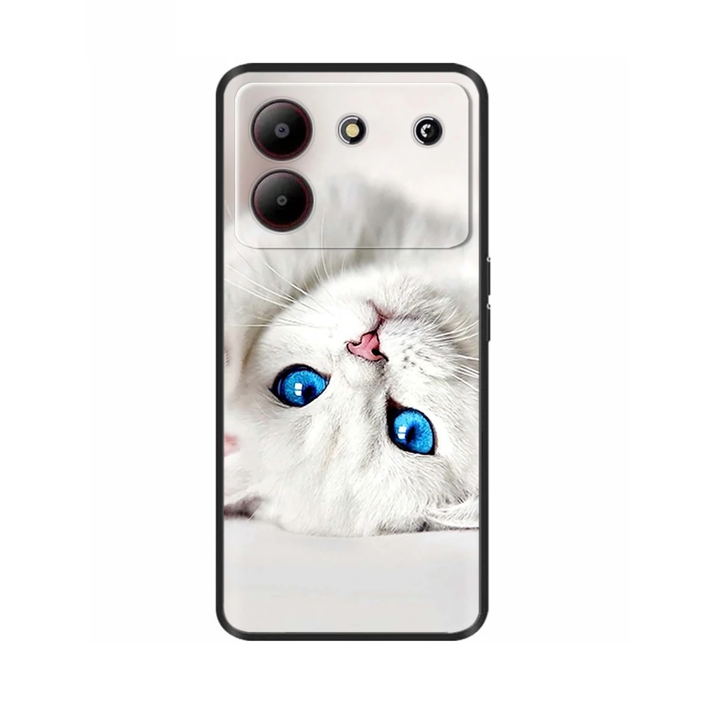 Silicone Painted Soft Protective Black Cover with Cartoon Design
