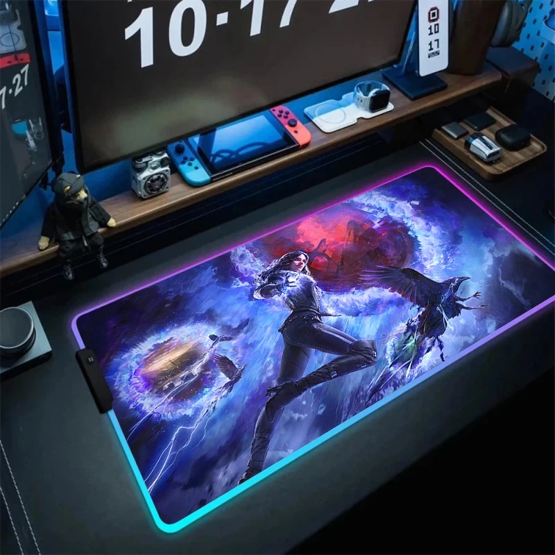 Luminescence Mouse Pad Gamer T-The W-Witcher 3 W-Wild H-Hunt Rgb