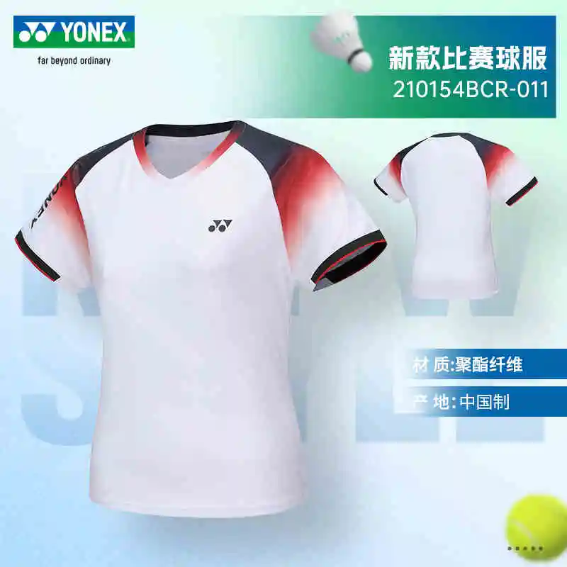 YONEX Badminton Tennis Wear Sports T-shirts Short-sleeved Comfortable Breathable Sweat-absorbent Quick-drying Tops