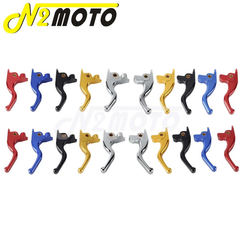 CNC Shorty Hand Control Lever Kit Brake Clutch Levers For Harley Touring Road King Special Street Glide CVO/SE 2017-2020 3 Finger 5.9" / Gold