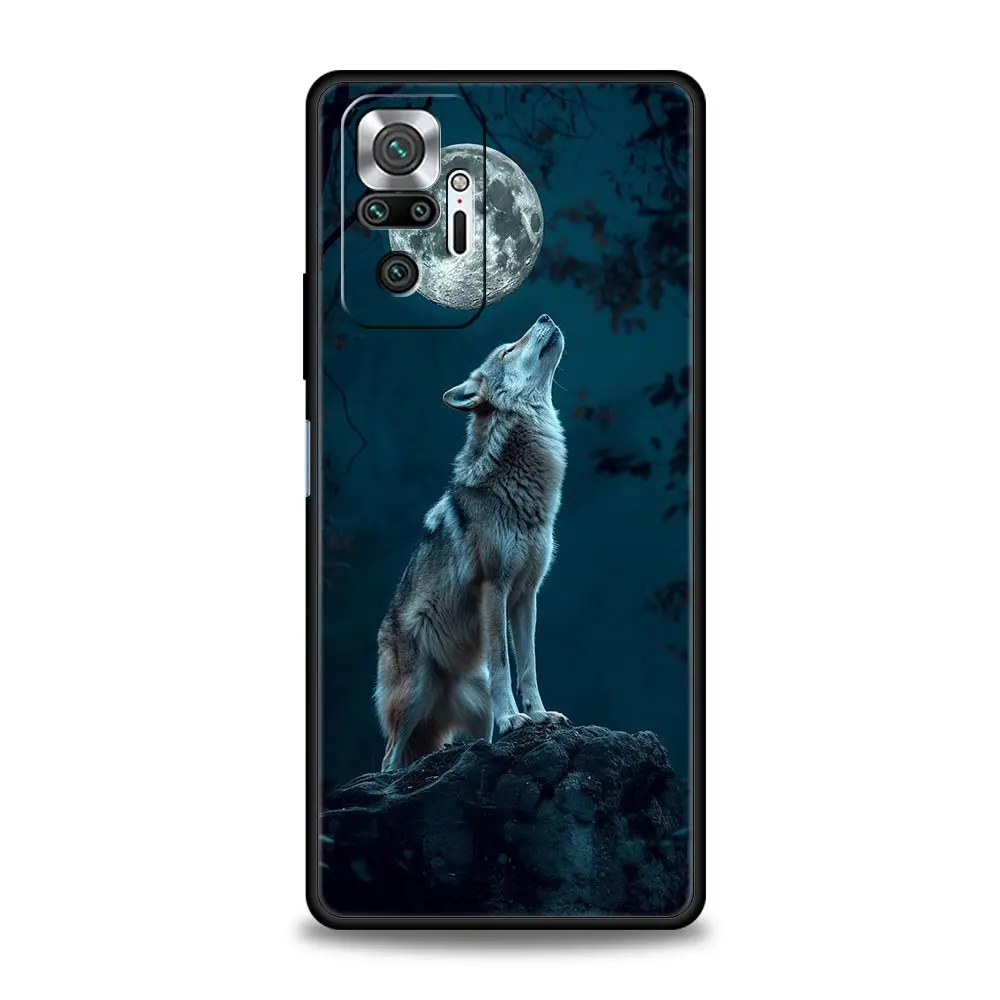 Wolf Design Black Phone Case