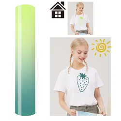 Sunlight Sensitive Color - Changing Vinyl - PU Heat Transfer - 30x25cm (Light Yellow - Green)
