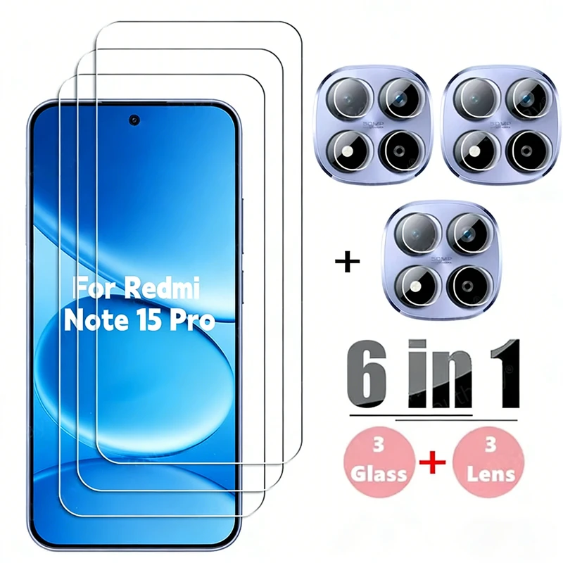 Premium 6-in-1 Tempered Glass Screen & Lens Protector