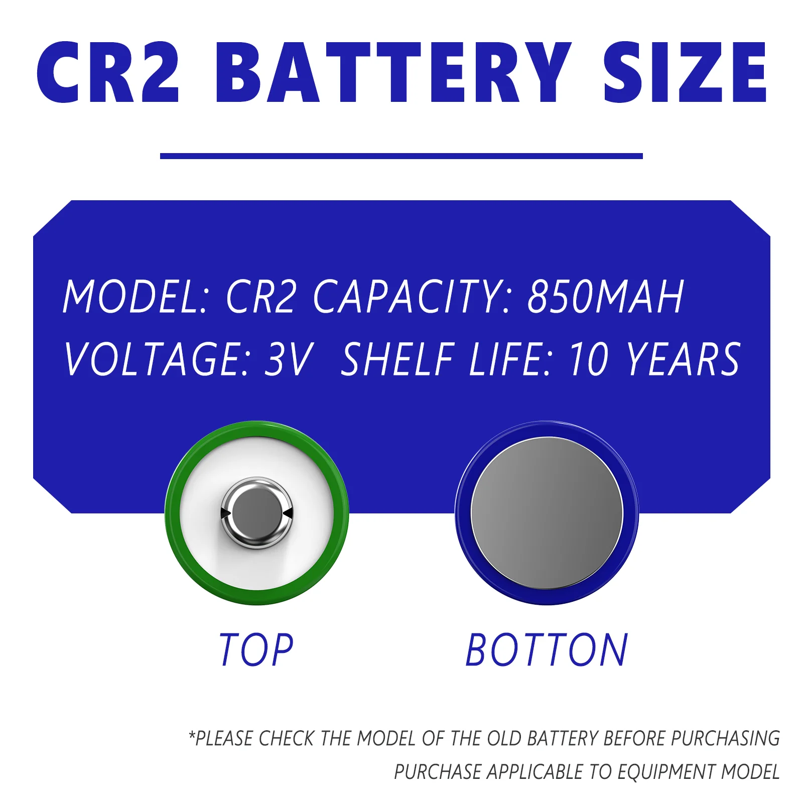 2PCS 3v 850mAh Lithium Battery CR2 CR15H270 for Digital Camera Photographic Device LED Flashlight