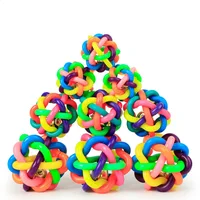 Colorful Bell Woven Toy Popular Dog Bite Resistant  Rubber Pet Chewing Playing Fetching Nice Ball Products 1