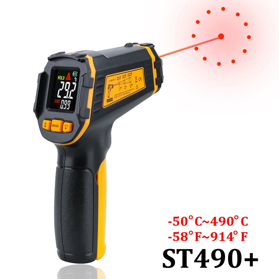 Infrared Thermometer Non-Contact Temperature Meter Gun Handheld Digital LCD  Industrial Outdoor Laser Pyrometer IR Thermometer - AliExpress