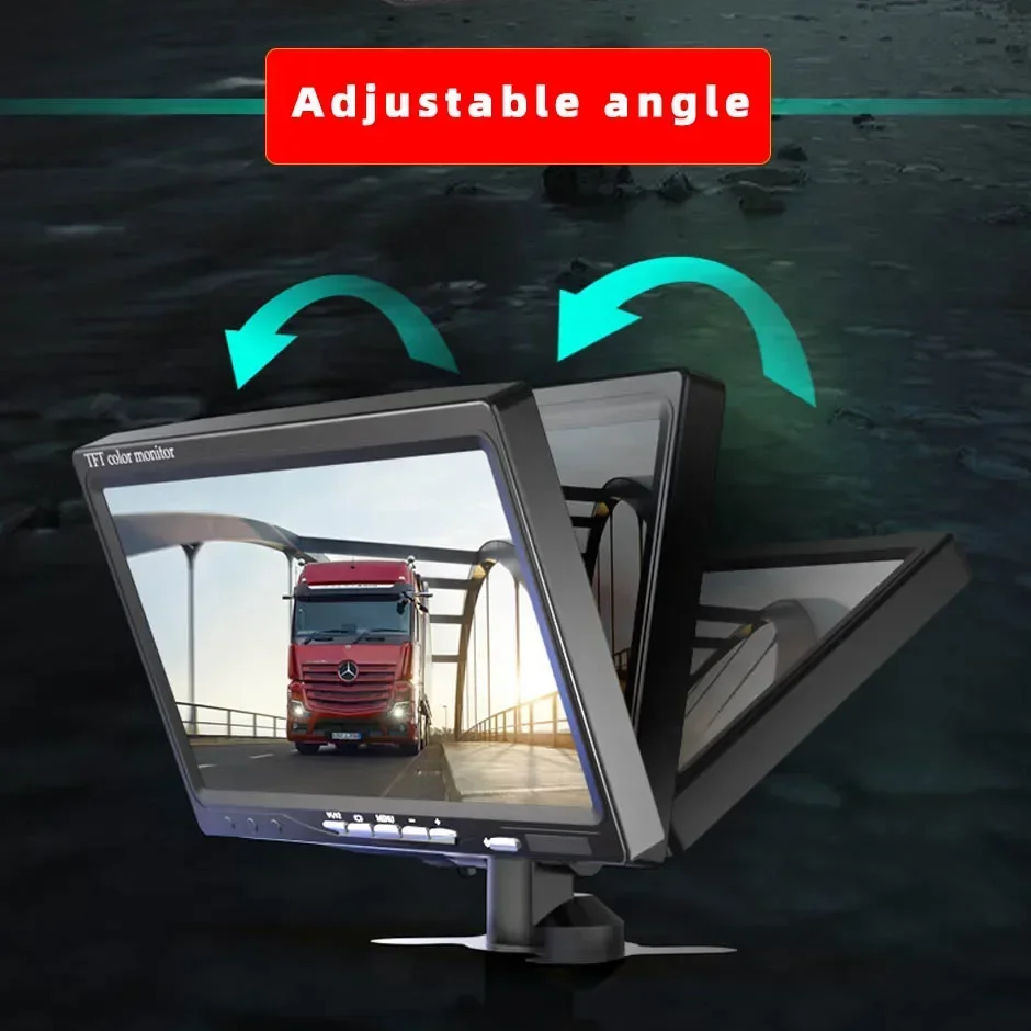 HD 7&rdquo; Screen LCD 12V/24V Car Rear View Monitor for Vehicle Truck Van Lorry Rv CCTV Camper TV Backup Camera Home Furnishings
