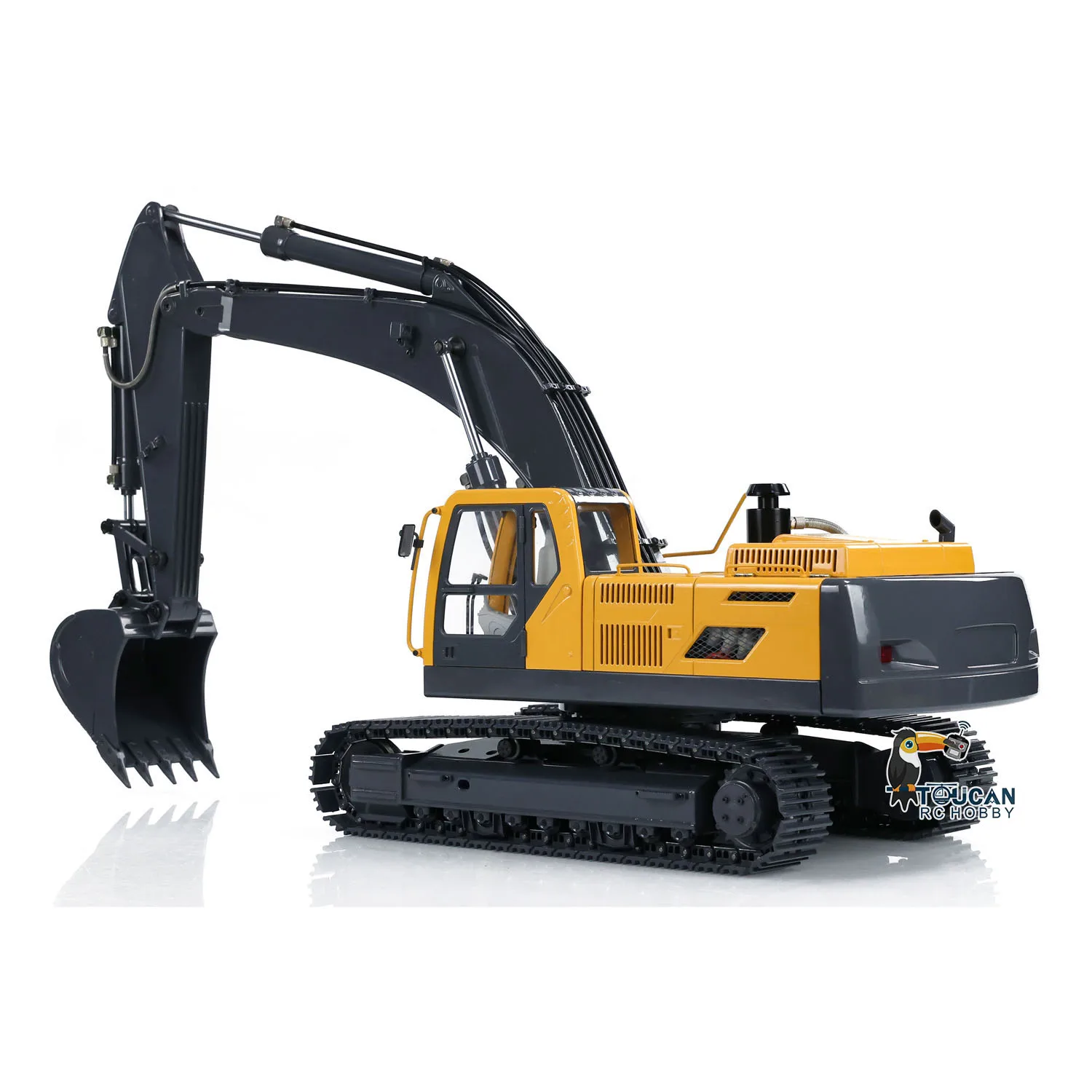 JDM V2 360L RC Earth Digger 1/14 Metal Hydraulic Excavator JDM 106 Remote Control Truck Assembled Model I6S Radio RC Toy TH18487 2