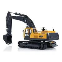 JDM V2 360L RC Earth Digger 1/14 Metal Hydraulic Excavator JDM 106 Remote Control Truck Assembled Model I6S Radio RC Toy TH18487 2