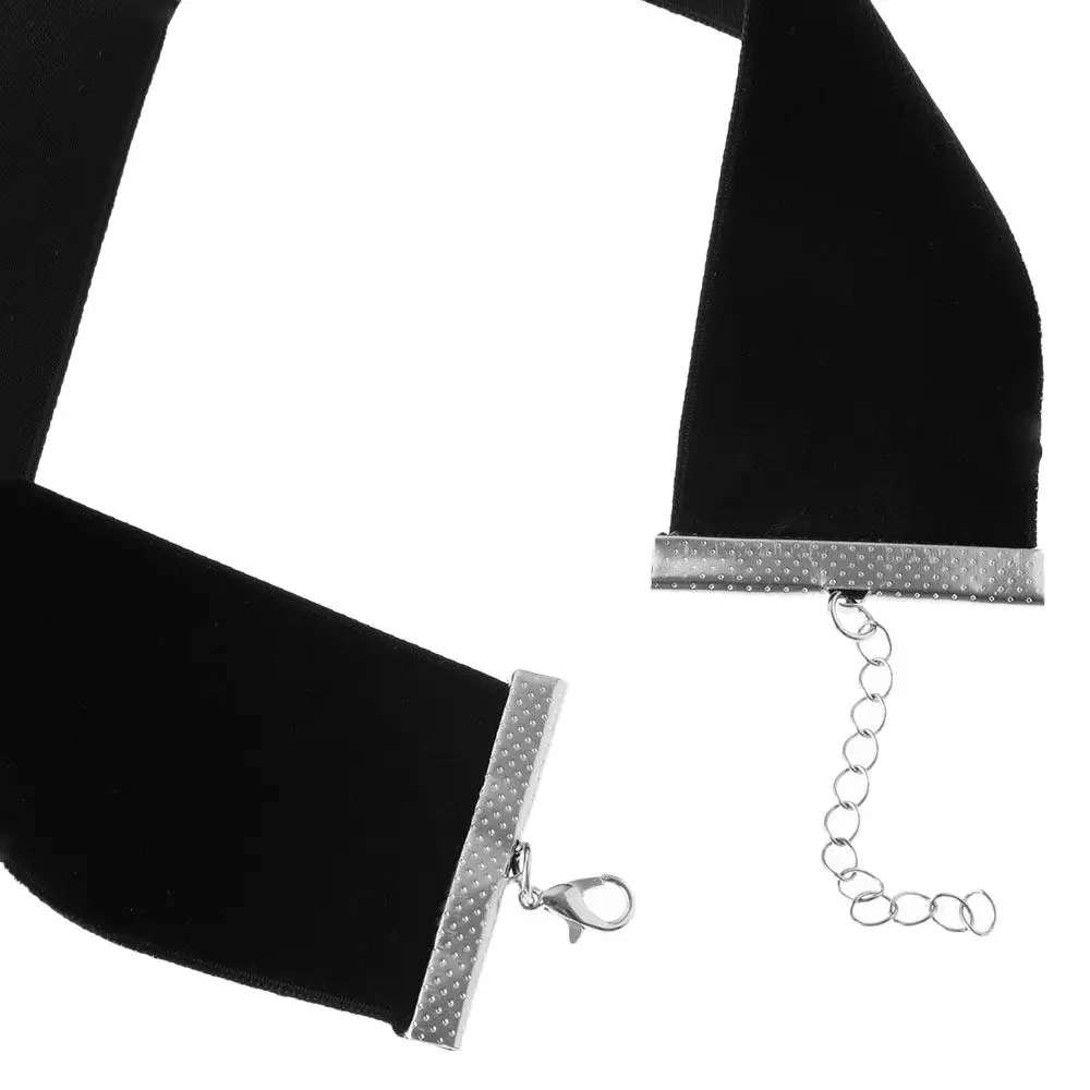 Gothic Black Velvet Choker Necklace