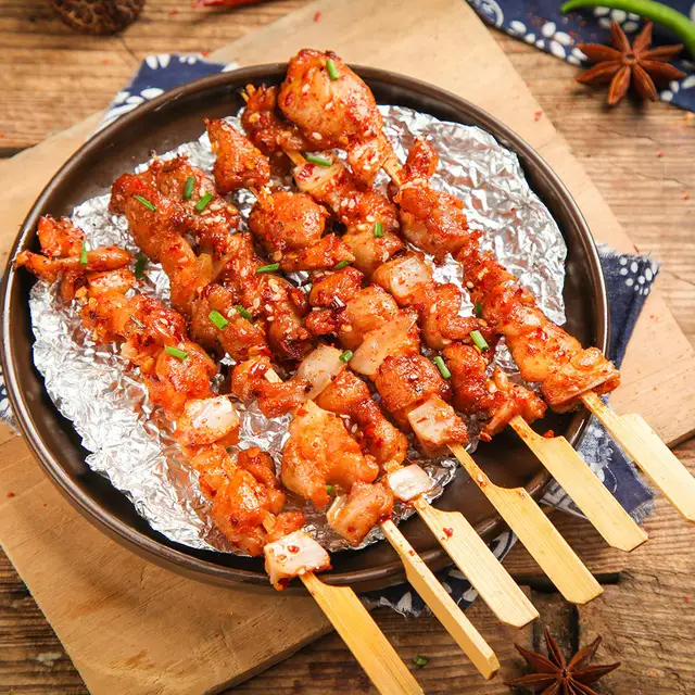 100Db-Os Eldobható Környezetbarát Bambuszpálcák 9 Cm 12 15 18 Természetes Fa Nyársok Otthoni Bbq Party Barbecue Svédasztal - Image 4