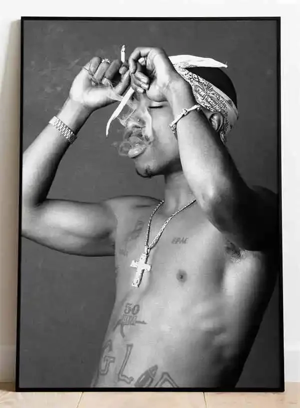 Tupac 2Pac Hip Hop Music Poster Art - Handmade Canvas Or Print