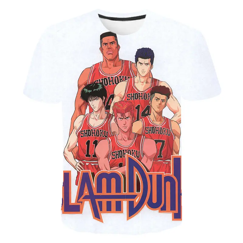 Модная летняя Горячая Распродажа аниме Slam Dunk футболка с 3D принтом стильная