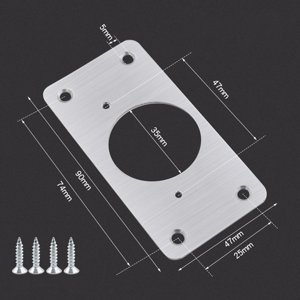 Placa de reparación de bisagras para muebles de armario, placa de montaje de bisagras de acero inoxidable, Hardware de fijación de puerta de armario, 1, 2, 4, 10 pares