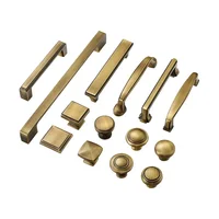 Poignées de meubles en laiton Vintage nordique, boutons et poignées d'armoire en Bronze, quincaillerie de cuisine, accessoires pour la maison 6