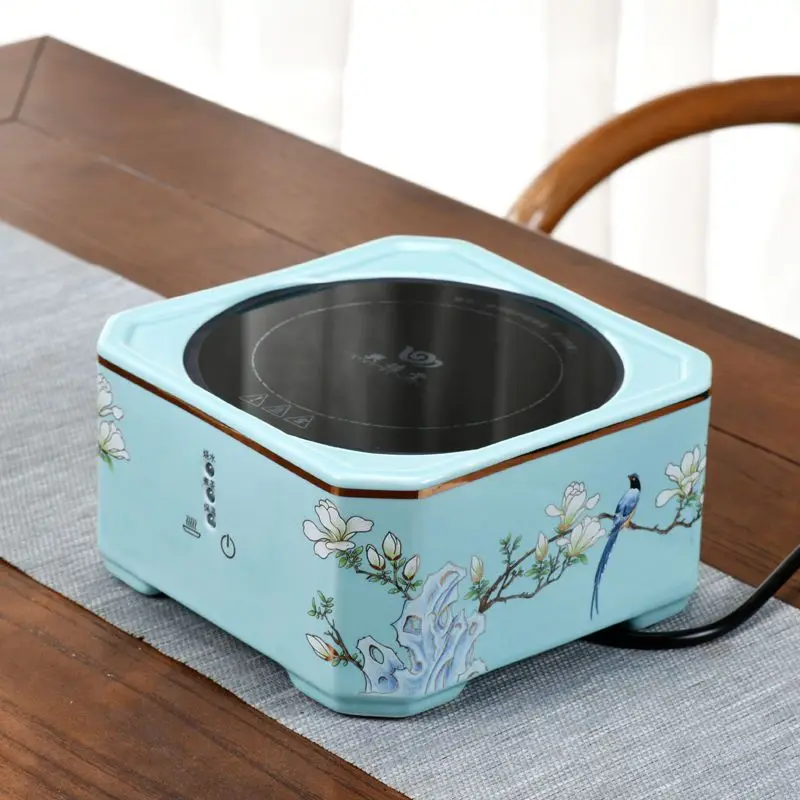 Electric Ceramic Stove Thickened Glass Automatic Timer Keep Warm Automatic Power Off Tea Steamer Household 1200ml Tea Kettle 3