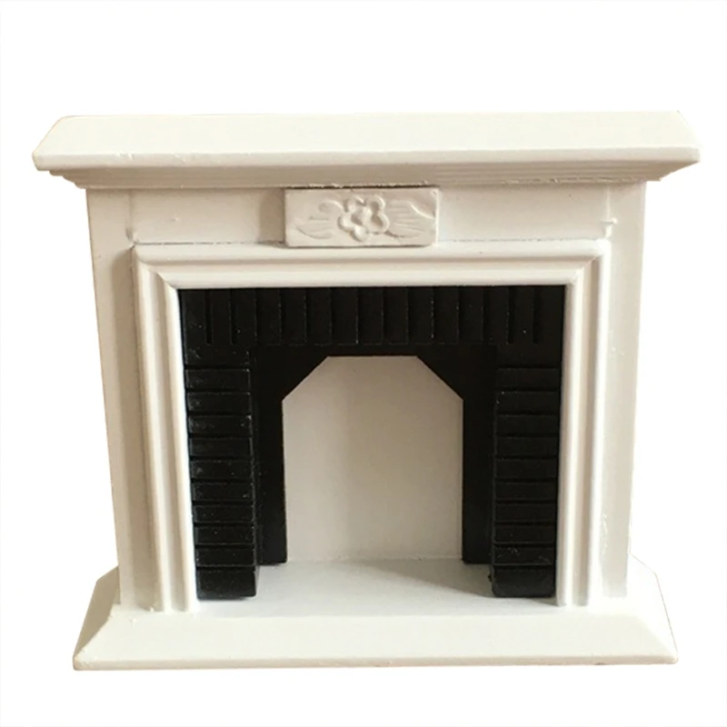 

Dollhouse Miniature Furniture Fireplace Model Home Festival Holiday Party Decor