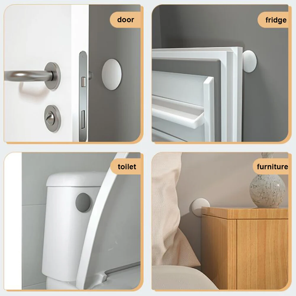 Silicone Door Stoppers Wall Protection Safety Shock Absorber Door Handle Bumpers Self Adhesive Round Square silicone door stoppers rubber door stoppers