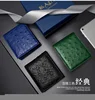 2022 New Ostrich Leather Men's Short Wallet Genuine Leather Leisure Man Multi Card Wallets High Grade Purse Luxury Money Bag 45 6