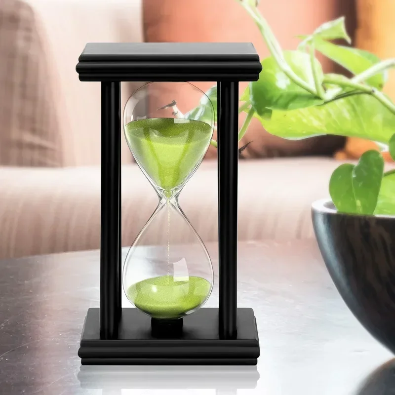 30 Minutes Wooden Hourglass Modern Sandglass Creative Birthday Gifts Kitchen Timer Home Decoration Sand Clock Office Ornaments Sand Timer Liquid Hourglass Timer Colored Hourglass