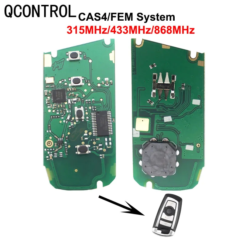 QCONTROL Car Remote Smart Key Circuit Board Vehicle Control for BMW 1 3 5 7 Series CAS4 System Auto Vehichle Alarm Keyles