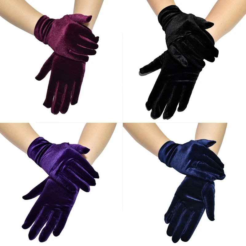 

Women Short Gloves Elegant Princess Formal Dressy Prom Wedding Mittens Dropship