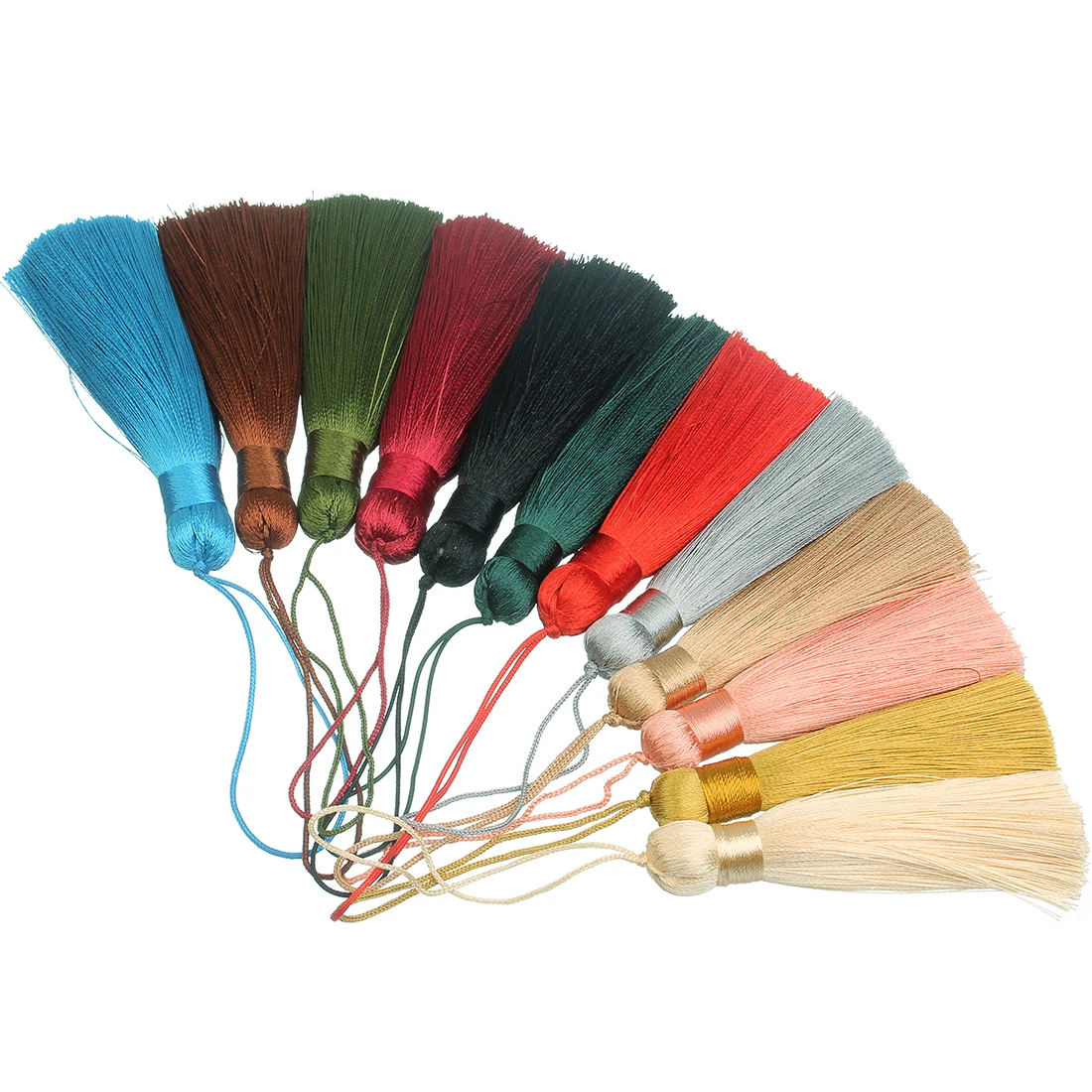 

6 шт. 82 мм разные цвета Закладка кисточки красочные мягкие поделки для Diy шитья шторы сумка брелок