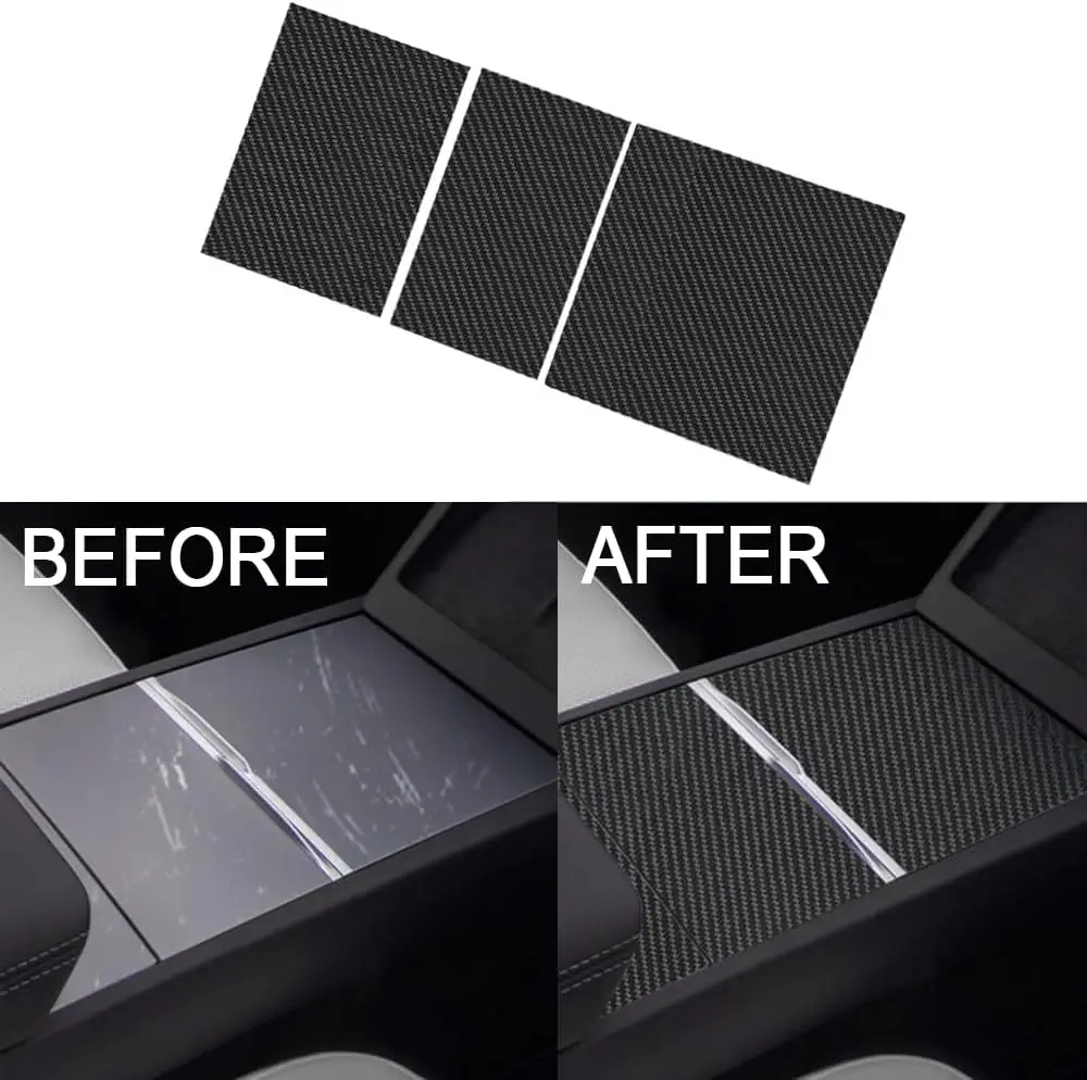 

Central Control Panel Wrap for Tesla New Model 3+ Accessories Carbon Fiber Console Cover Panel New Model3 Highland 2024