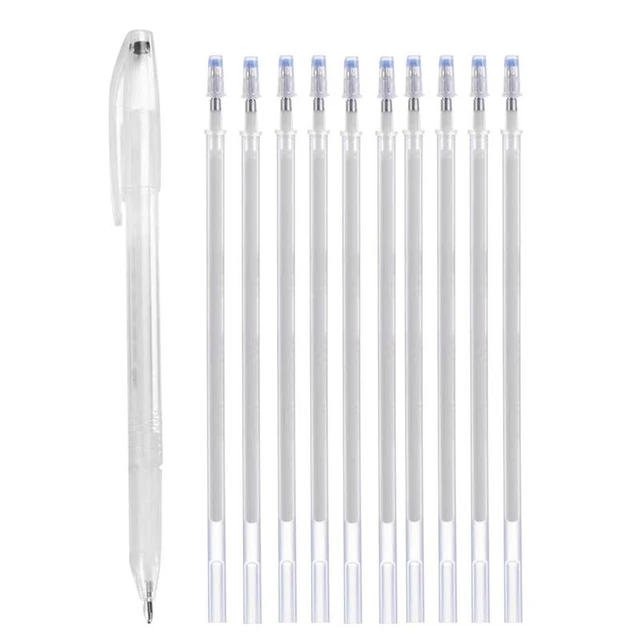 Disappearing Pens For Sewing Embroidery Pen Fabric With 10 Fabric Pens Set  Sewing Fabric Marker Pen High-Temp Disappearing Pen