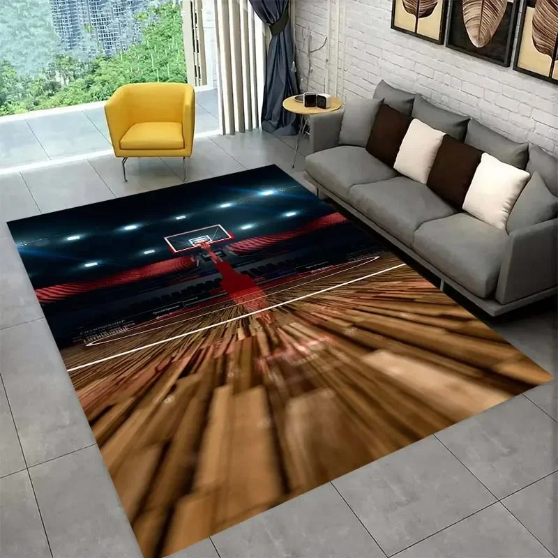 Basketball pattern carpet home decor living room bedroom carpet kitchen balcony non-slip mat bathroom accessories birthday gift