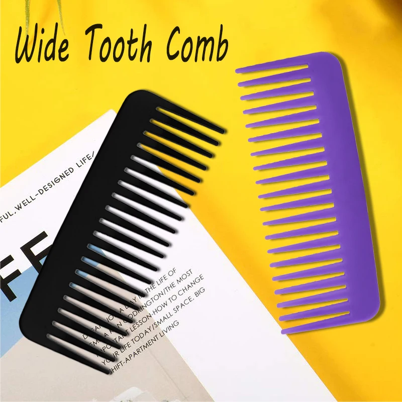 

Private Custom 19 Teeth Tooth Comb For Curly Hair Detangling Hairdressing Combs Salon Plastic Reduce Hairs Loss Styling Tool