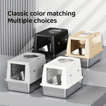 Stainless Steel Flip Cover Cat Box 1
