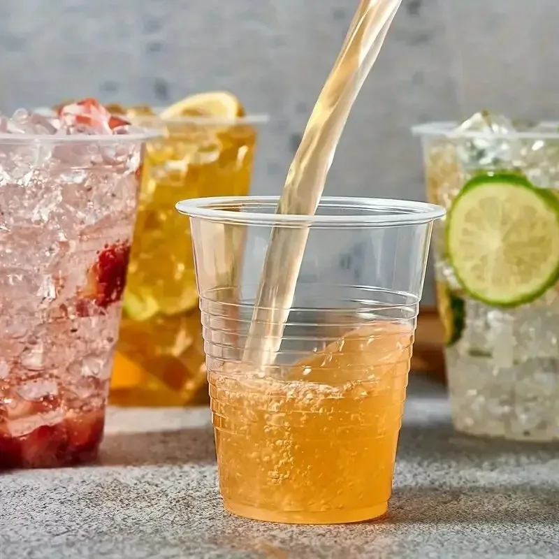 Clear Disposable 7oz Plastic Cups - 50/100 Pack